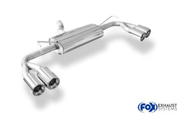 Endschalldämpfer rechts/links - 2x90 Typ 13 rechts/links passend für: Toyota Auris 2006-2011 - E15 Diesel